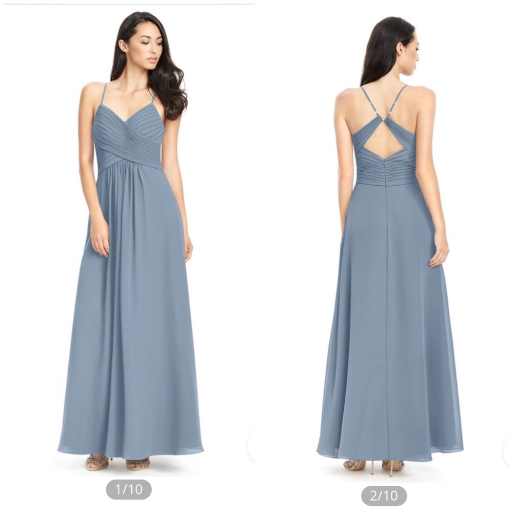 Azazie Haleigh Dusty Blue Bridesmaid Dress